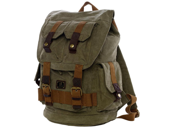Vintage Messenger Bag, Unisex Military Haversack, Green Heavy Duty Canvas  Shoulder Bag