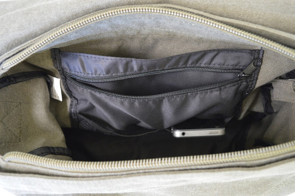 Army Green Courier Messenger Bag - Serbags
 - 5