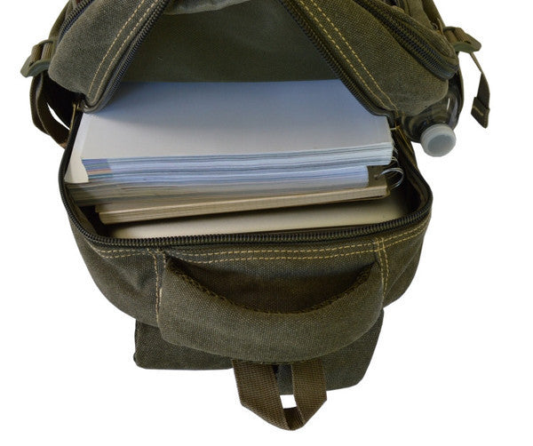 Black Canvas School Outdoor Backpack - Serbags
 - 8