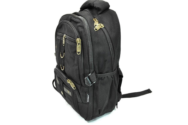Black Canvas School Outdoor Backpack - Serbags
 - 4