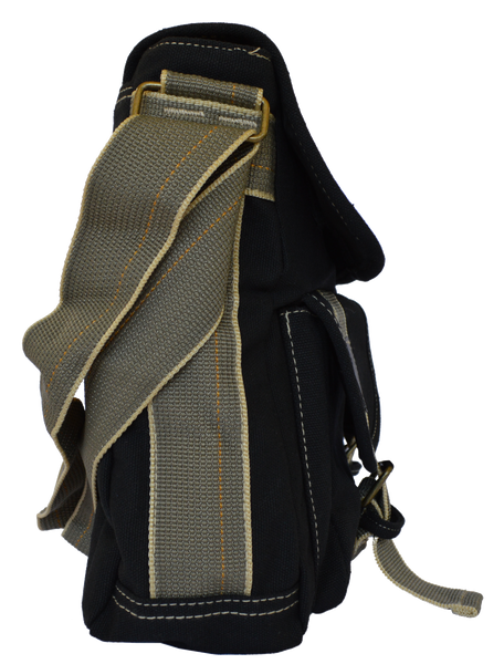 Black Classic Canvas Messenger Bag - Serbags
 - 3