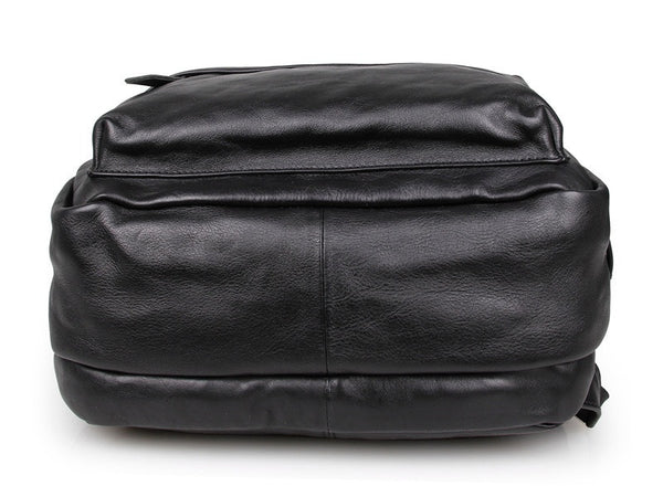 Black Leather Backpack Classic Style