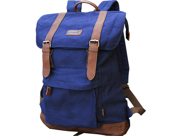 Blue School Backpack with Front Pocket - Serbags
 - 2