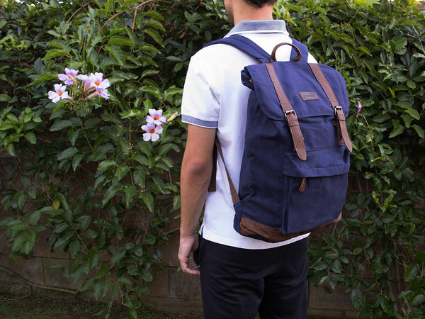 Blue School Backpack with Front Pocket - Serbags
 - 6