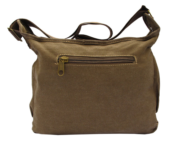 Brown Canvas Travel Shoulder Bag - Serbags
 - 4