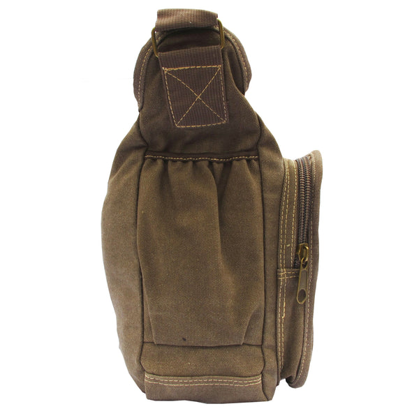 Brown Canvas Travel Shoulder Bag - Serbags
 - 3