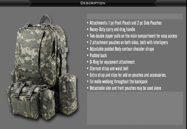 Camouflage Hunting Hiking Army Outdoor Waterproof