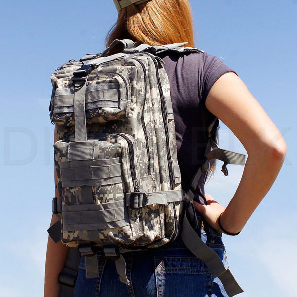 Camouflage Outdoor School Hiking Backpack Oxford Cloth Nylon - Serbags
 - 5