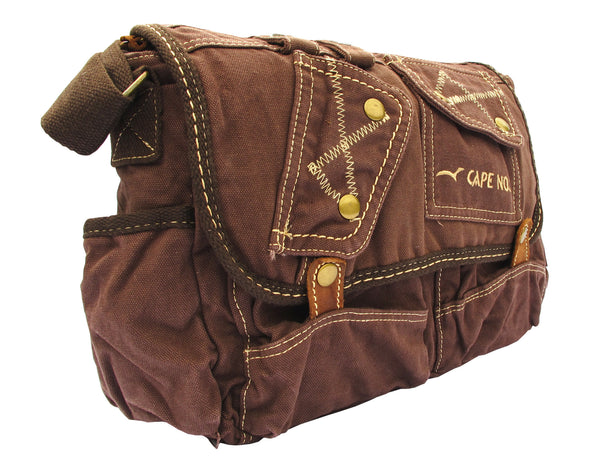 Brown Shoulder Canvas Messenger Bag - Serbags
 - 2