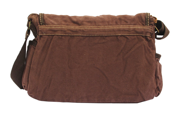 Brown Shoulder Canvas Messenger Bag - Serbags
 - 4