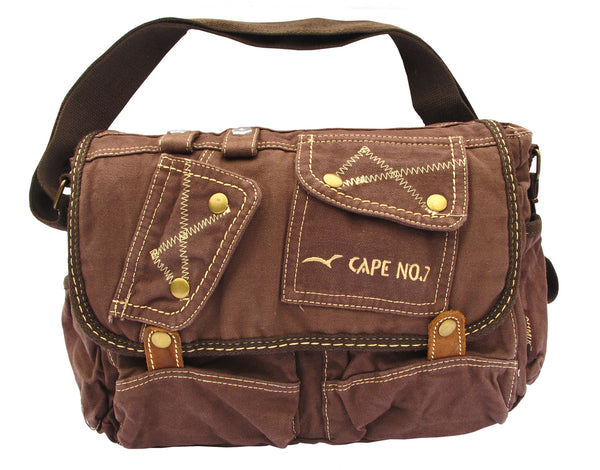 Brown Shoulder Canvas Messenger Bag - Serbags
 - 1