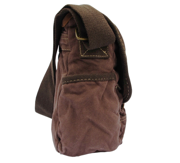 Brown Shoulder Canvas Messenger Bag - Serbags
 - 3