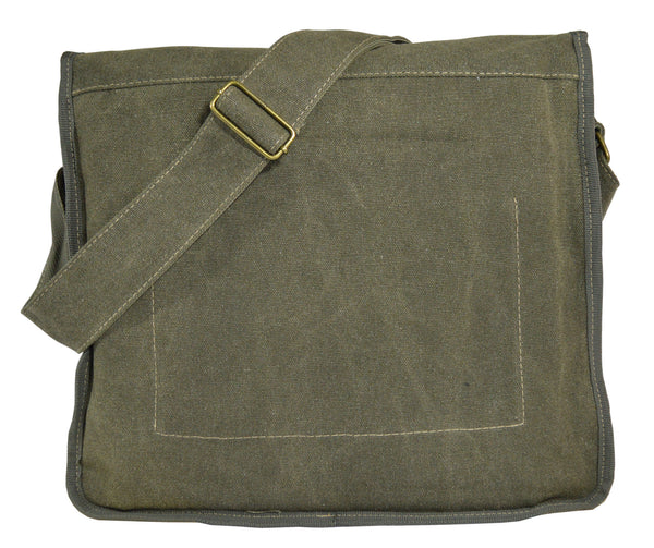 Army Green Canvas Heavyweight Messenger Bag - Serbags
 - 4