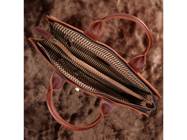 Selvaggio Large Leather Satchel - Italian Leather - Serbags
 - 18