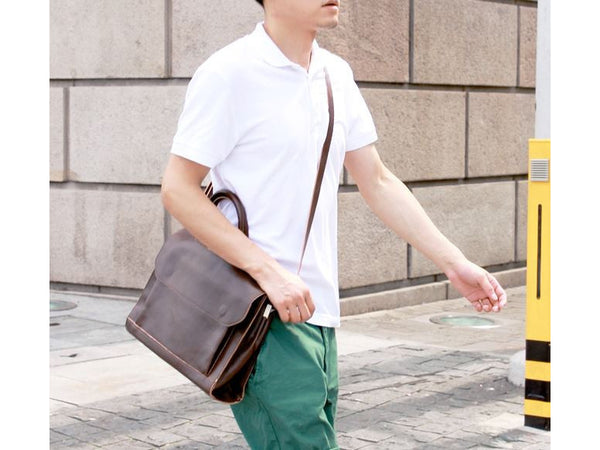 Selvaggio Large Leather Satchel - Italian Leather - Serbags
 - 9