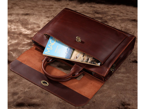 Selvaggio Large Leather Satchel - Italian Leather - Serbags
 - 16