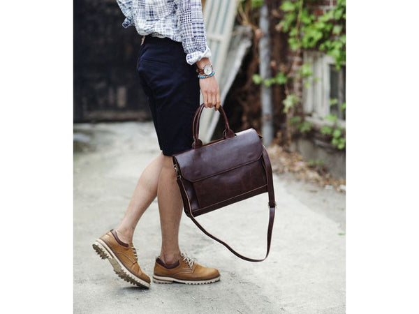 Selvaggio Large Leather Satchel - Italian Leather - Serbags
 - 23