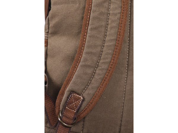 Army Green Multi-Pocket Canvas Backpack - Serbags
 - 6