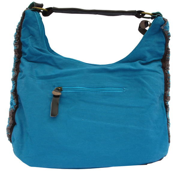 Blue Designer Cotton Handbag for Women - Serbags
 - 4