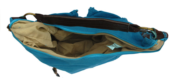 Blue Designer Cotton Handbag for Women - Serbags
 - 5