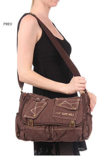 Brown Shoulder Canvas Messenger Bag - Serbags
 - 6