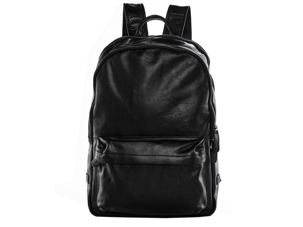 Black Leather Backpack Classic Style