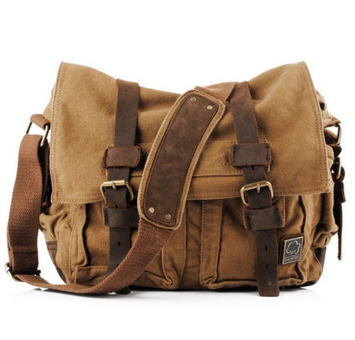 Brown Military Style Messenger Bag 
